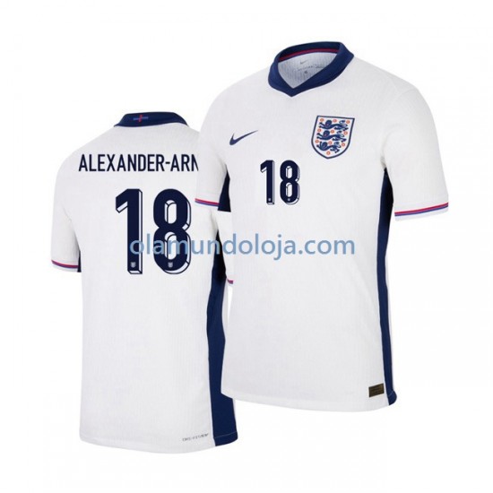 Camisola Inglaterra Trent Alexander-Arnold 18 Homem Equipamento Primeiro Euro 2024 Manga Curta